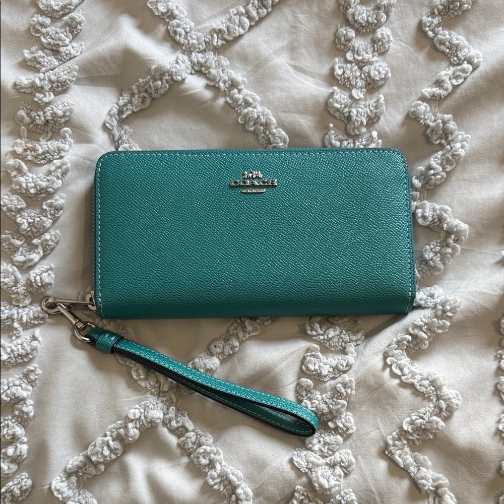 Coach Turquoise Wristlet Clutch
